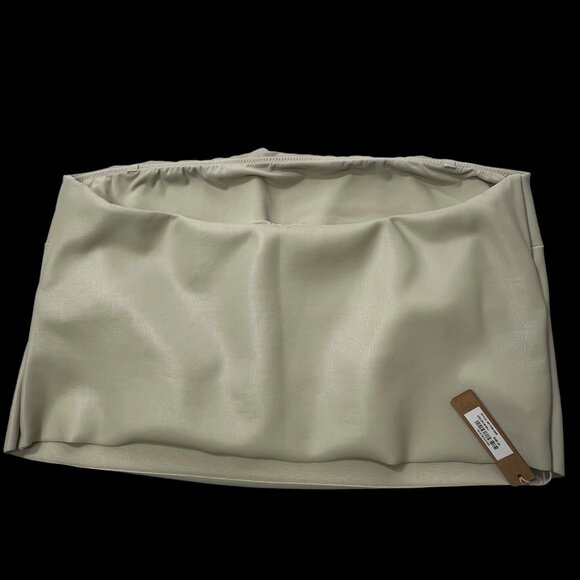 SKIMS Faux Leather Set Tube Top + Boot Cut Pants Shell 3X - Picture 5 of 16